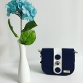 Bild 1 von shoulder bag blue small with clock