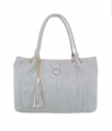 shoulder bag grey large with clock